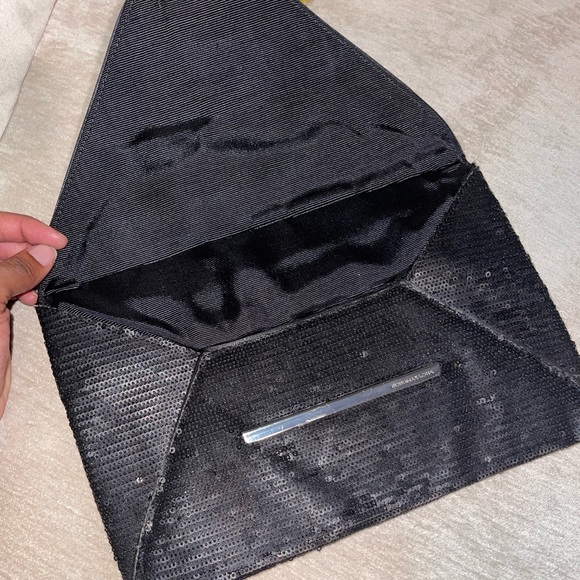 BCBG Max Azria Matte Black sequins clutch - Picture 2 of 4